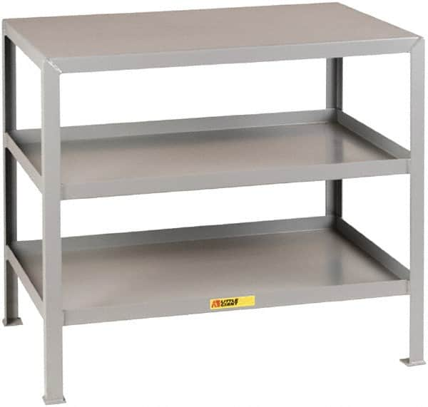 Little Giant - Mobile Machine Table - Fixed Leg, Gray, 24" Long x 18" Deep x 18" High - Caliber Tooling