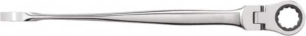 GearWrench - 11/32" 12 Point Flexhead Combination Wrench - 6-1/2" OAL, Steel, Full Polish Finish - Caliber Tooling