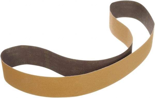 3M - 4" Wide x 90" OAL, 80 Grit, Ceramic Abrasive Belt - Ceramic, Coated, YF Weighted Cloth Backing, Series 966F - Caliber Tooling