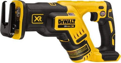 DeWALT - 20V, 0 to 2,900 SPM, Cordless Reciprocating Saw - 1-1/8" Stroke Length, 14-1/2" Saw Length, 1 Lithium-Ion Battery Not Included - Caliber Tooling