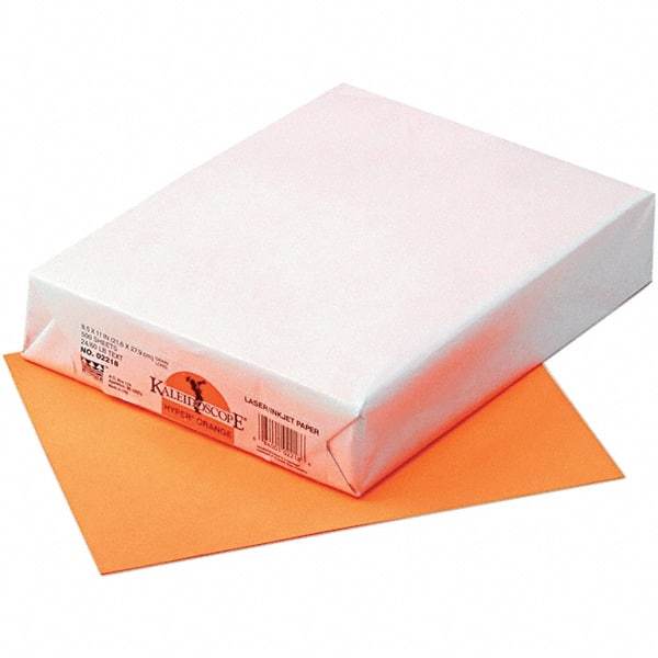 Pacon - 8-1/2" x 11" Hyper Orange Colored Copy Paper - Use with Laser Printers, Copiers, Inkjet Printers - Caliber Tooling