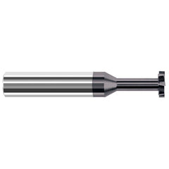 Harvey Tool - 5/8" Cut Diam, 1/4" Cut Width, 5/8" Shank, Staggered-Tooth Woodruff Keyseat Cutter - Exact Industrial Supply