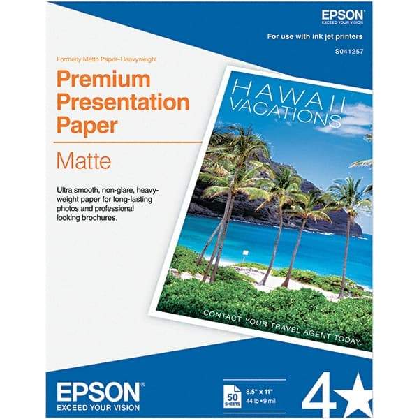 Epson - 8-1/2" x 11" Bright White Photo Paper - Use with Inkjet Printers - Caliber Tooling