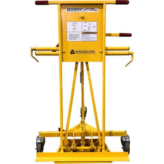 Doorminator - Panel Lifts; LiftType: Door ; Drive Type: Hand Crank ; Maximum Height: 1 (Inch); Panel Size: 6'8"x3' ; Load Capacity: 160 ; Material: Steel - Exact Industrial Supply