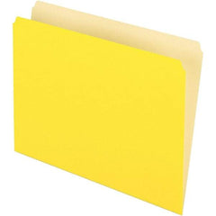 Pendaflex - 9-1/2 x 11-5/8", Letter Size, Yellow, File Folders with Top Tab - 11 Point Stock, Straight Tab Cut Location - Caliber Tooling