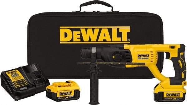 DeWALT - 20 Volt 1" SDS Plus Chuck Cordless Rotary Hammer - 0 to 5,550 BPM, 0 to 1,500 RPM, Reversible - Caliber Tooling