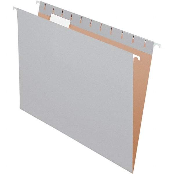 Pendaflex - 9-1/4 x 11-7/8", Letter Size, Gray, Hanging File Folder - 11 Point Stock, 1/5 Tab Cut Location - Caliber Tooling