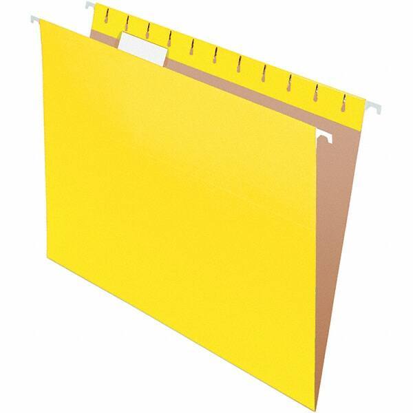 Pendaflex - 8-1/2 x 11", Letter Size, Yellow, Hanging File Folder - 11 Point Stock, 1/5 Tab Cut Location - Caliber Tooling