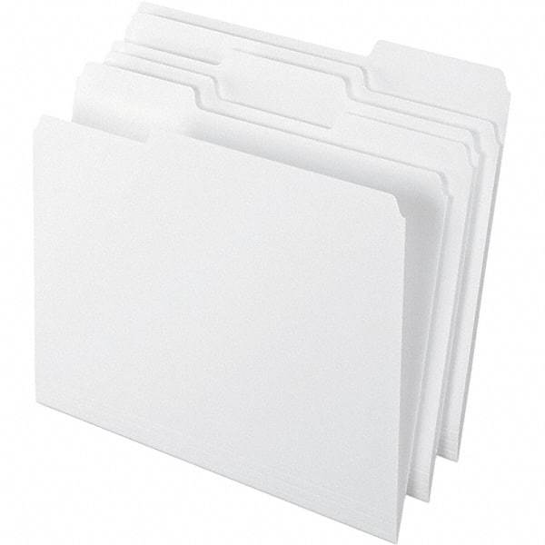 Pendaflex - 9-1/2 x 11-5/8", Letter Size, White, File Folders with Top Tab - 11 Point Stock, Assorted Tab Cut Location - Caliber Tooling