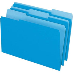 Pendaflex - 14-5/8 x 9-3/16", Legal, Blue, File Folders with Top Tab - 11 Point Stock, Assorted Tab Cut Location - Caliber Tooling