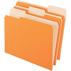 Pendaflex - 9-1/2 x 11-5/8", Letter Size, Orange/Light Orange, File Folders with Top Tab - 11 Point Stock, Assorted Tab Cut Location - Caliber Tooling