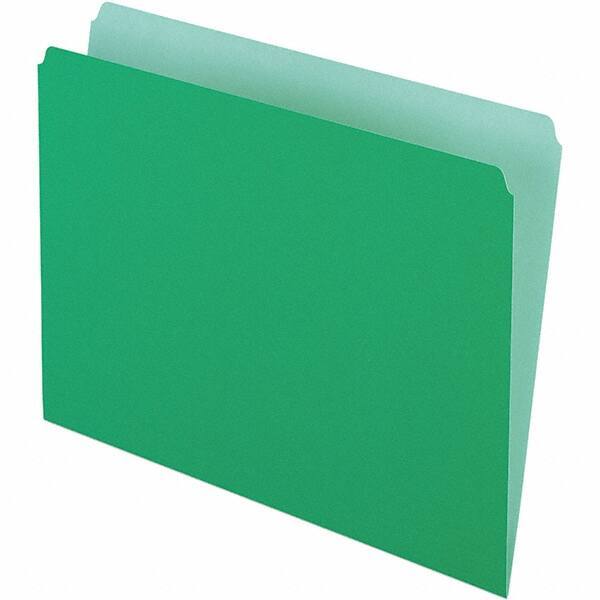 Pendaflex - 9-1/2 x 11-5/8", Letter Size, Green/Light Green, File Folders with Top Tab - 11 Point Stock, Straight Tab Cut Location - Caliber Tooling