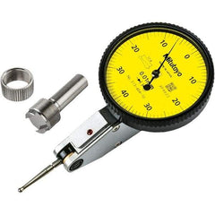 Mitutoyo - Dial Test Indicators Maximum Measurement (mm): 0.80 Dial Graduation (mm): 0.0100 - Caliber Tooling