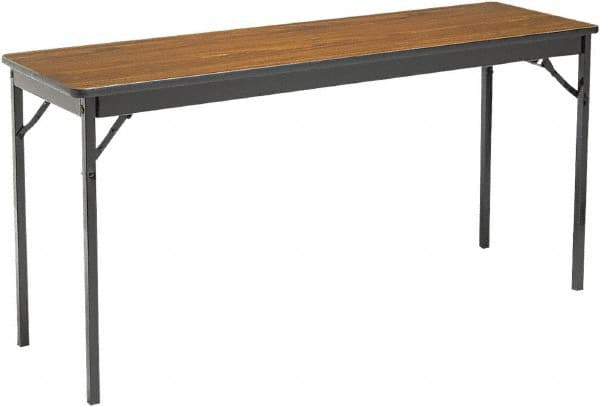 Barricks - 18" Long x 60" Wide x 30" High, Folding Table - Walnut & Black - Caliber Tooling