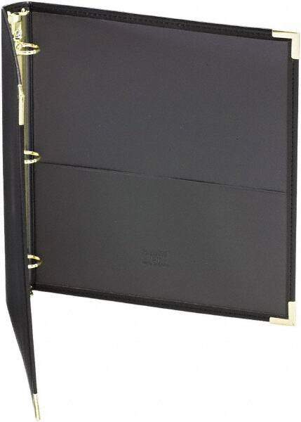 Samsill - 225 Sheet Capacity, 11 x 8-1/2", Non-View Ring Binder - Vinyl, Black - Caliber Tooling