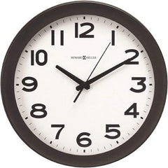 Howard Miller - White Face, Dial Wall Clock - Analog Display, Black Case, Runs on AA Battery - Caliber Tooling