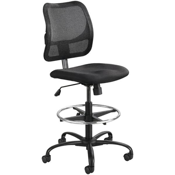 Safco - 23 to 33" High Extended Height Chair - 25" Wide x 25" Deep, 100% Polyester Seat, Black - Caliber Tooling