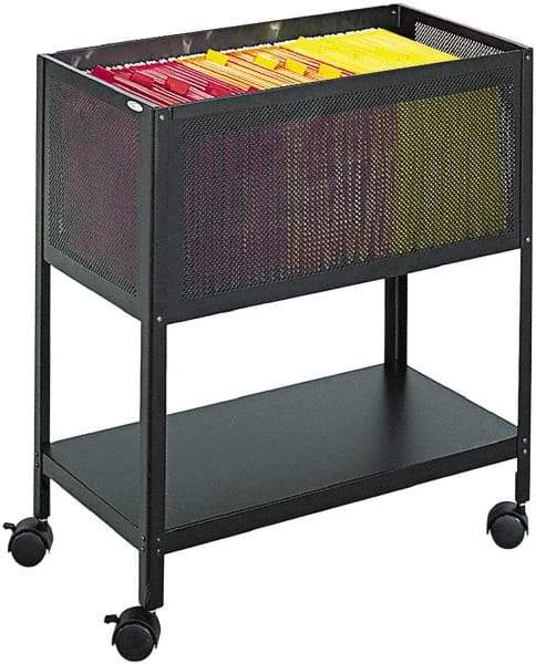 Safco - 5 Lb Capacity, 13-1/2" Wide x 24-1/4" Long x 27-1/2" High Tote Cart - 1 Shelf, Steel - Caliber Tooling