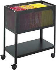 Safco - 5 Lb Capacity, 13-1/2" Wide x 24-1/4" Long x 27-1/2" High Tote Cart - 1 Shelf, Steel - Caliber Tooling