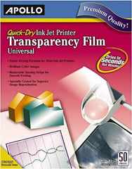 Apollo - Transparency Films & Sleeves Audio Visual Conference Accessory Type: Transparency Sleeves For Use With: Inkjet Printers; Copiers - Caliber Tooling