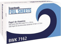 Boardwalk - Pop-Up Aluminum Foil Wrap Sheets, 9 x 10-3/4, Silver, 500/Box, 6 Boxes/Carton - Use with Food Protection - Caliber Tooling