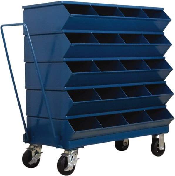 Stackbin - 5 Bin, Shelving Unit with Openings & Base - 37" Wide x 40" High - Caliber Tooling