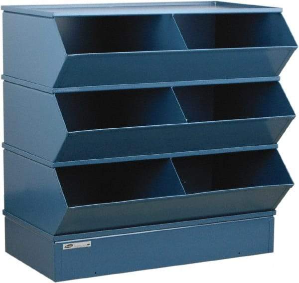 Stackbin - 3 Bin, Shelving Unit with Openings & Base - 37" Wide x 33" High - Caliber Tooling