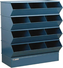 Stackbin - 4 Bin, Shelving Unit with Openings & Base - 37" Wide x 44" High - Caliber Tooling