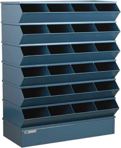 Stackbin - 6 Bin, Shelving Unit with Openings & Base - 37" Wide x 51" High - Caliber Tooling