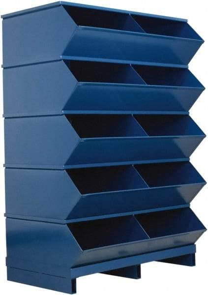 Stackbin - 5 Bin, Shelving Unit with Openings & Base - 37" Wide x 50" High - Caliber Tooling