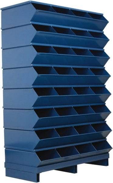 Stackbin - 8 Bin, Shelving Unit with Openings & Base - 37" Wide x 57-3/4" High - Caliber Tooling