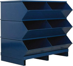 Stackbin - 3 Bin, Shelving Unit with Openings & Base - 37" Wide x 35-1/8" High - Caliber Tooling