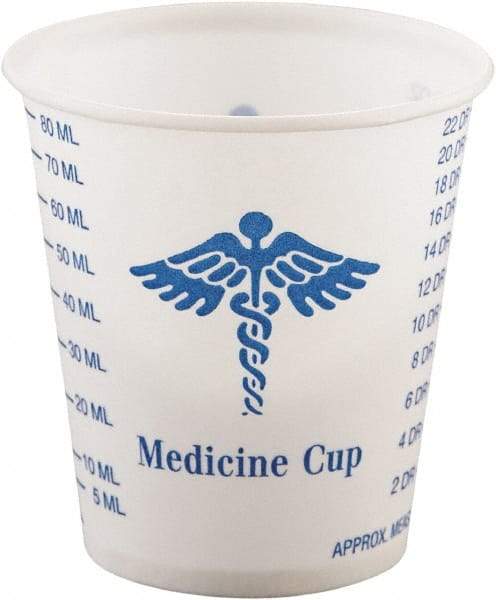 Solo - Paper Medical & Dental Graduated Cups, 3 oz - White & Blue - Caliber Tooling