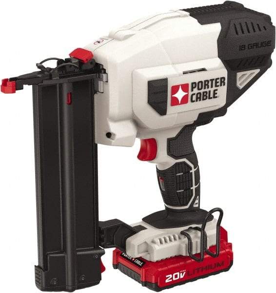 Porter-Cable - Cordless Brad Nailer Kit - 18 Gauge Nail Diam, 2" Long Nail, Lithium-Ion Batteries Included - Caliber Tooling