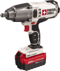 Porter-Cable - 1/2" Drive 20 Volt Mid-Handle Cordless Impact Wrench & Ratchet - 1,700 RPM, 330 Ft/Lb Torque, 1 Lithium-Ion Battery Included - Caliber Tooling