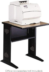 Safco - Medium Oak & Black Printer/Copier Stand - Use with Fax Machines, Printer - Caliber Tooling