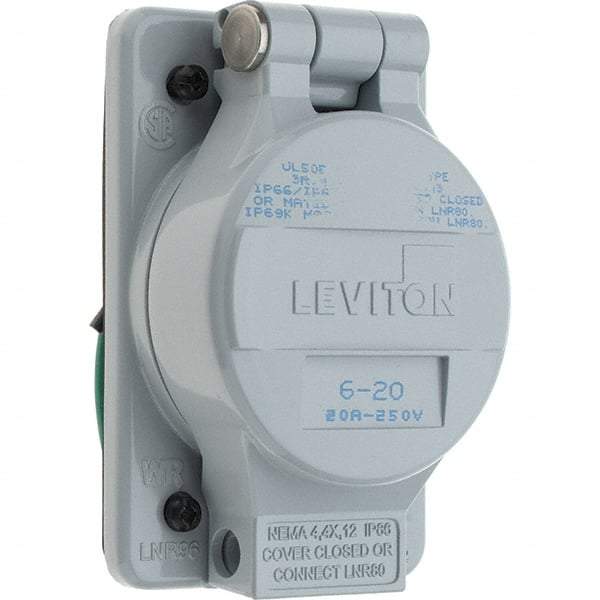 Leviton - Straight Blade Receptacles   Receptacle Type: Single Receptacle    Grade: Industrial - Caliber Tooling