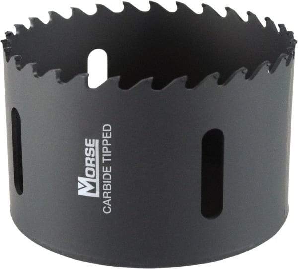 M.K. MORSE - 4-1/8" Diam, 1-15/16" Cutting Depth, Hole Saw - Carbide-Tipped Saw, Toothed Edge - Caliber Tooling