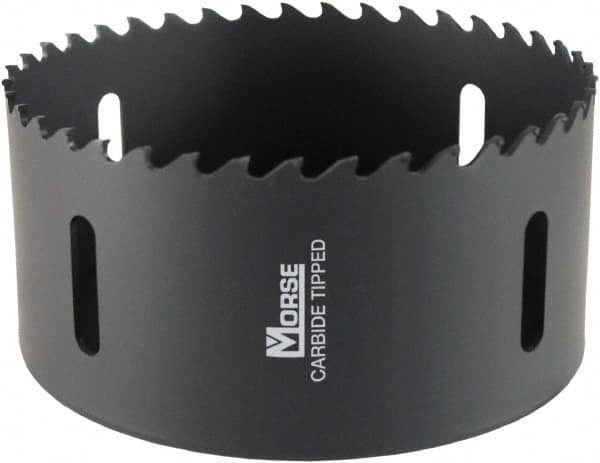 M.K. MORSE - 4-1/4" Diam, 1-15/16" Cutting Depth, Hole Saw - Carbide-Tipped Saw, Toothed Edge - Caliber Tooling