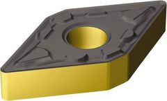 Sandvik Coromant - DNMG443 MM Grade 2220 Carbide Turning Insert - TiCN/AI2O3/TiN Finish, 55° Diamond, 1/2" Inscr Circle, 1/4" Thick, 3/64" Corner Radius - Caliber Tooling