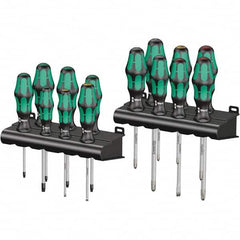 Wera - Screwdriver Sets Screwdriver Types Included: Phillips; Pozidriv; Slotted; Torx Number of Pieces: 14 - Caliber Tooling