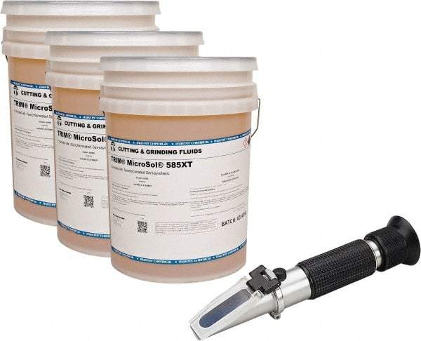 Master Fluid Solutions - Trim MicroSol 585XT, 5 Gal Pail Cutting & Grinding Fluid - Semisynthetic, For Machining - Caliber Tooling