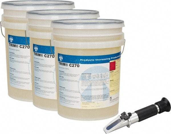 Master Fluid Solutions - Trim C270, 5 Gal Pail Cutting & Grinding Fluid - Synthetic, For Drilling, Reaming, Tapping - Caliber Tooling