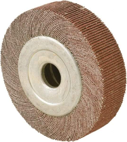 Camel Grinding Wheels - 6" Diam, 40 Grit Aluminum Oxide Unmounted Flap Wheels - 1" Hole, 1-1/2" Wide, Coated, Medium Grade, 5,000 Max RPM, X/Y Weighted Cloth Backing - Caliber Tooling