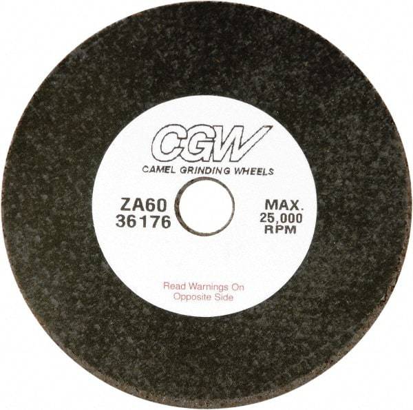 Camel Grinding Wheels - 4" 36 Grit Zirconia Alumina Cutoff Wheel - 1/16" Thick, 3/8" Arbor, 19,100 Max RPM - Caliber Tooling