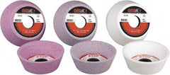 Camel Grinding Wheels - 5" Diam, 1-1/4" Hole Size, 1-3/4" Overall Thickness, 46 Grit, Type 11 Tool & Cutter Grinding Wheel - Medium Grade, Aluminum Oxide, H Hardness, Vitrified Bond - Caliber Tooling