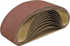 Camel Grinding Wheels - 4" Wide x 132" OAL, 80 Grit, Aluminum Oxide Abrasive Belt - Aluminum Oxide, Fine, Coated, J Weighted Paper Backing, Dry, Series PAOJ - Caliber Tooling