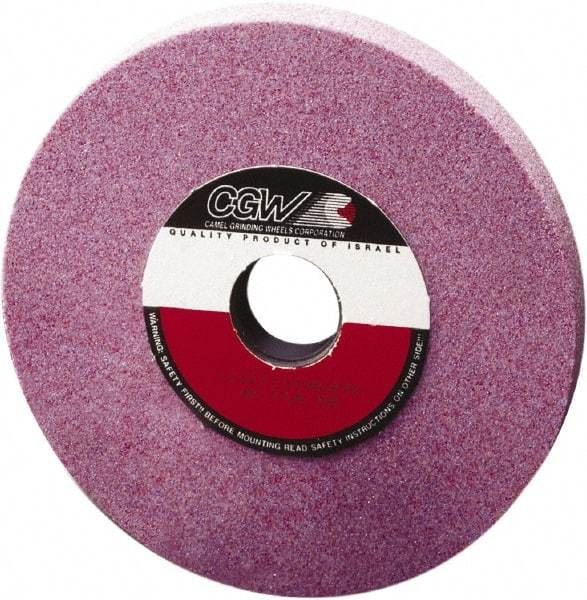 Camel Grinding Wheels - 7" Diam x 1-1/4" Hole x 1/2" Thick, K Hardness, 60 Grit Surface Grinding Wheel - Ceramic, Type 1, Medium Grade, Vitrified Bond, No Recess - Caliber Tooling