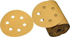 3M - 6" Diam, 180 Grit FEPA, Aluminum Oxide Adhesive PSA Disc - Gold, C Weighted Backing, Flexible, 12,000 Max RPM - Caliber Tooling