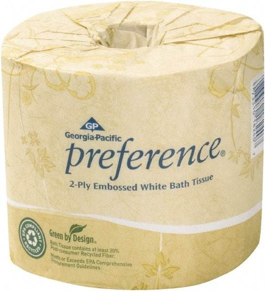 Georgia Pacific - 183' Roll Length Standard Roll Toilet Tissue - 550 Sheets per Roll, 2 Ply, White, Recycled Fiber - Caliber Tooling